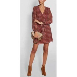 Claudie Pierlot Paris Rocaille Paisley Print Mini‎ Dress FR 38 US 8 Medium $244